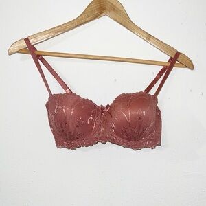 No Brand lace push up bow detail women’s bra